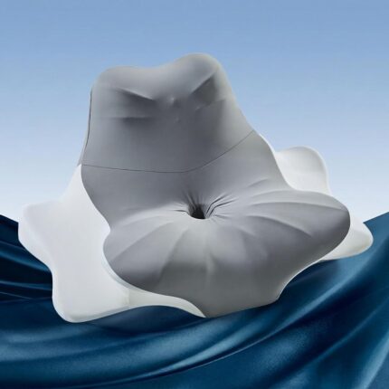 Ergonomic Reading Pillow for Bed, Memory Foam Wedge Pillow with Chin Support & Chest Cutout for Back and Neck Support