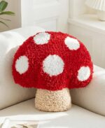 Mushroom Shaped Throw Pillow, Cute Decorative Plush Pillow for Couch, Sofa and Living Room