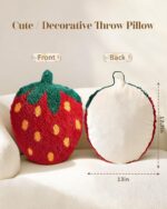 Strawberry Shaped Throw Pillow, Cute Decorative Plush Pillow for Couch, Sofa and Living Room - Image 2