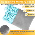 2 Pack Small Pillow, Memory Foam Mini Pillow 11 x 7 Inches for Travel, Sleeping, Nap, Neck, Knee and Lumbar Support - Image 2