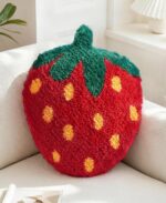 Strawberry Shaped Throw Pillow, Cute Decorative Plush Pillow for Couch, Sofa and Living Room