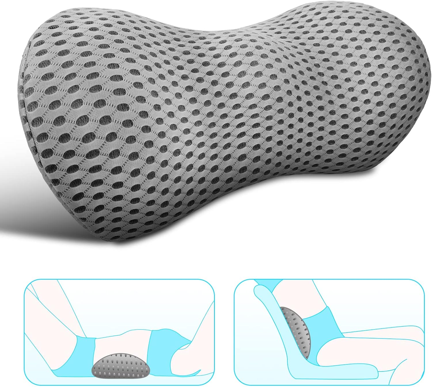 81knoZQbiTL._AC_SL1500_.jpg Lumbar Support Pillow for Office Chair, Memory Foam Lumbar Pillow for Lower Back Support - Image 1