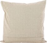 Embroidered Floral Design Cotton Poly Filled Throw Pillow, 18", Multi - Image 2